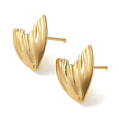 Brass Stud Earring Findings KK-P285-03G-1