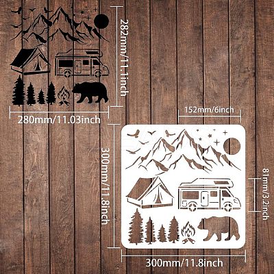 Plastic Reusable Drawing Painting Stencils Templates DIY-WH0172-533-1