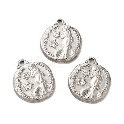 304 Stainless Steel Pendants STAS-A080-19P-1