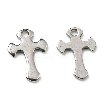 Tarnish Resistant 201 Stainless Steel Tiny Cross Charms STAS-F139-025P-1