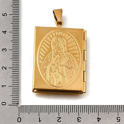 316 Stainless Steel Locket Pendants STAS-C123-03A-G-1