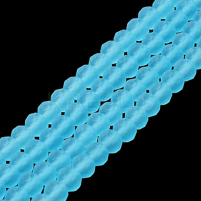 Transparent Glass Beads Strands X1-EGLA-A034-T6mm-MD08-1