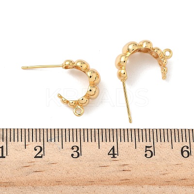 Brass Stud Earring Findings X-KK-C099-15G-1