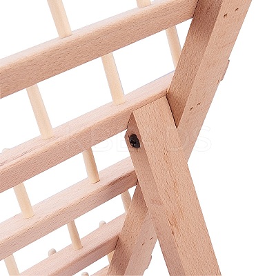 60 Spools Solid Wood Sewing Embroidery Thread Stand Holder Rack ODIS-WH0001-01-1