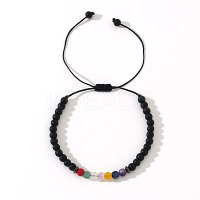 Natural Mixed Gemstone Beads Braided Bead Bracelets SJ0485-8-1