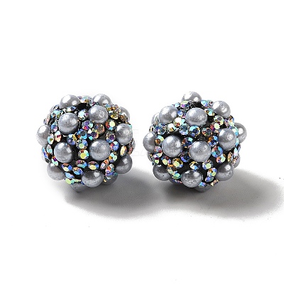 Polymer Clay Rhinestone Beads RGLA-D050-01-1