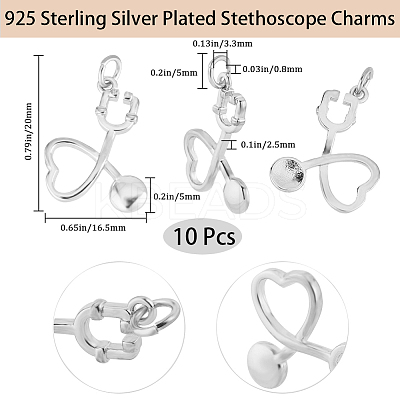 10Pcs Brass Pendants KK-BBC0021-66-1