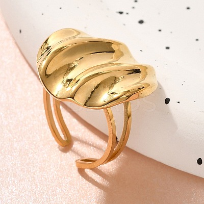 304 Stainless Steel Open Cuff Rings for Women LS-STAS-Z108-05G-01-1