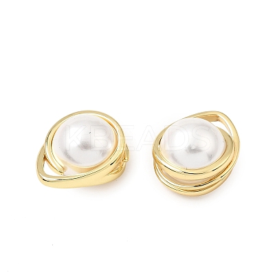 Imitation Glass Pearl Pendants KK-L189-25G-1