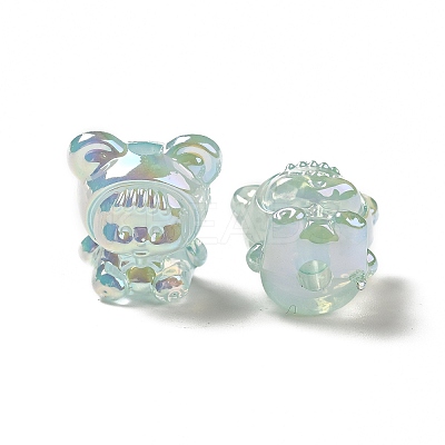 UV Plating Rainbow Iridescent Acrylic Beads LS-PACR-M002-01A-1