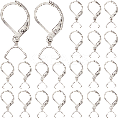 40Pcs 304 Stainless Steel Leverback Earring Findings STAS-SC0009-31P-1