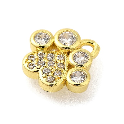 Rack Plating Brass Micro Pave Cubic Zirconia Charms KK-S396-47G-1