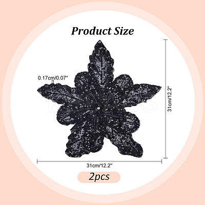 3D Flower Shape Polyester Embroidery Applqiues DIY-WH0304-947-1