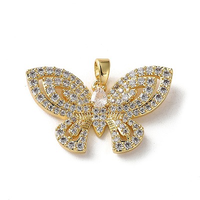 Brass Micro Pave Cubic Zirconia Pendants LS-KK-P320-03A-G-1