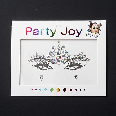 Acrylic Face Gems Stickers LS-MRMJ-F014-02-1