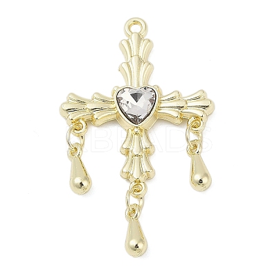 Alloy Pendants with Rhinestone PALLOY-R151-58G-1