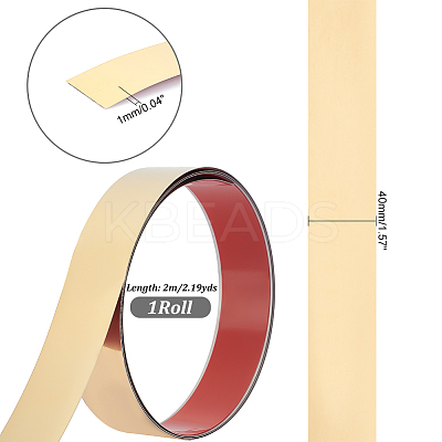 201 Stainless Steel Self-Adhesive Flexible Molding Trim FIND-WH0021-49C-G-1