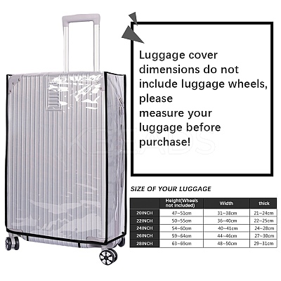 Transparent PVC Luggage Cover AJEW-WH20080-52F-1