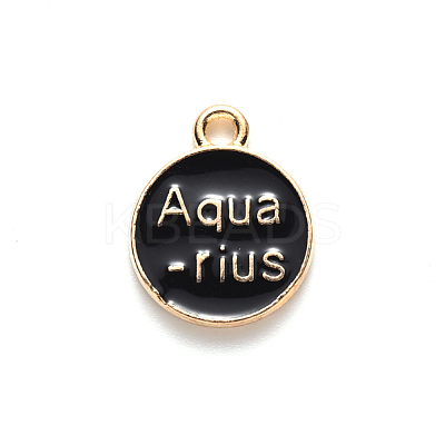 Alloy Enamel Pendants X-ENAM-S124-01B-08J-1