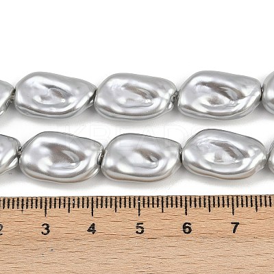 Electroplated Glass Beads Strands GLAA-H039-04B-1