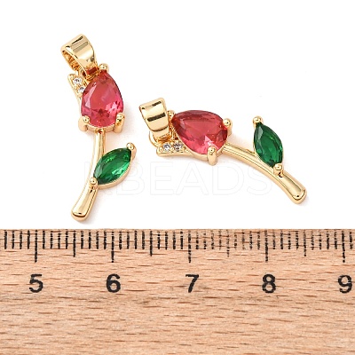 Brass Micro Pave Cubic Zirconia Pendants KK-A284-13G-01-1