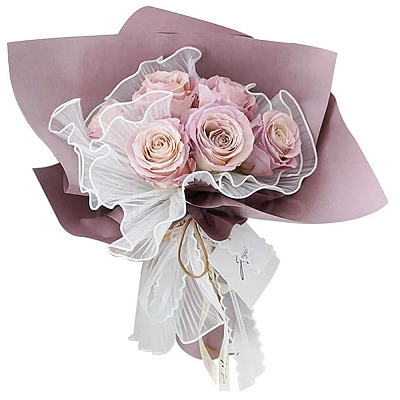 Polyester Flower Bouquet Wrapping Mesh Paper ORIB-WH0002-05A-1