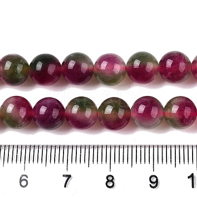 Dyed Natural White Jade Beads Strands G-T138-8mm-210-13-1
