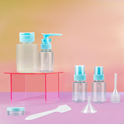 Plastic Empty Refillable Spray Bottle Set AJEW-LP0001-53B-1