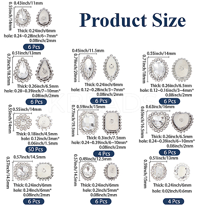 100Pcs Sew on Rhinestone GLAA-CY0001-01A-1