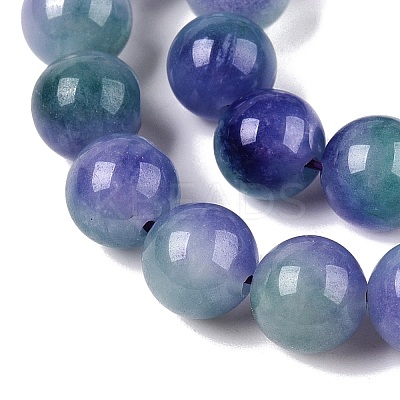 Dyed Natural White Jade Beads Strands G-T138-8mm-210-11-1