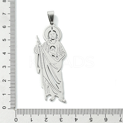 Non-Tarnish 201 Stainless Steel Big Pendants STAS-U003-13P-1