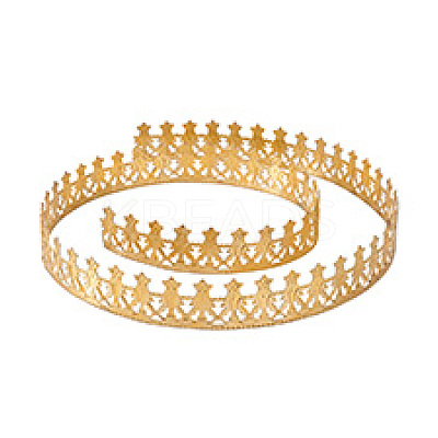 Crown Brass Ribbon for Lamp Cover Decoration AJEW-WH0348-381A-1
