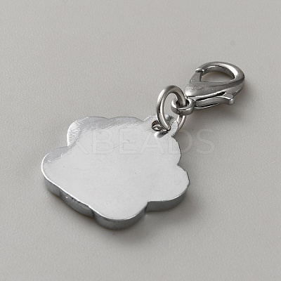 Zinc Alloy Enamel Glitter Powder Pendant Decoration HJEW-WH0001-14P-03-1