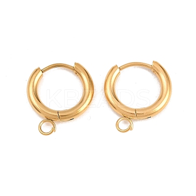 316 Stainless Steel Huggie Hoop Earring Findings EJEW-B158-01B-G-1