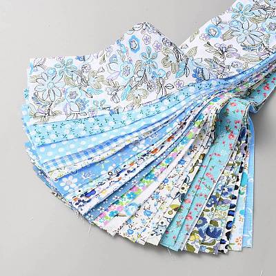 40Pcs 20 Styles Flower Pattern Cotton Fabric for Quilting and Sewing FIND-SZC0009-12D-1