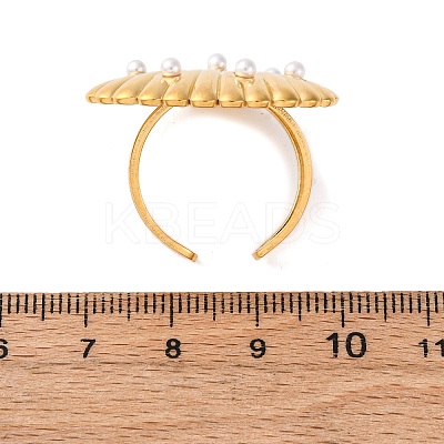 Stainless Steel Adjustable Cuff Rings for Women LS-RJEW-B126-01G-1