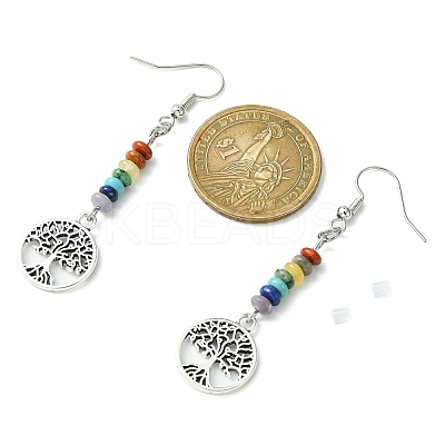 Alloy Tree of Life Dangle Earrings EJEW-JE05462-05-1