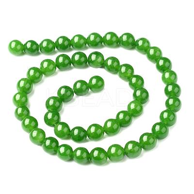 15~16 inch Natural Chinese jade/Southern Jade Round Beads Strands X-GSR063-1