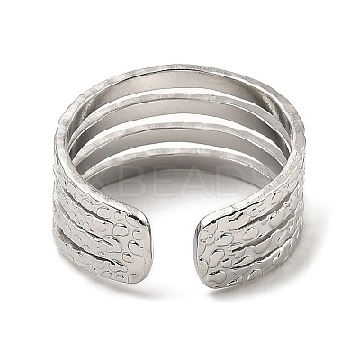 Non-Tarnish 304 Stainless Steel Open Cuff Rings RJEW-Z018-33P-1