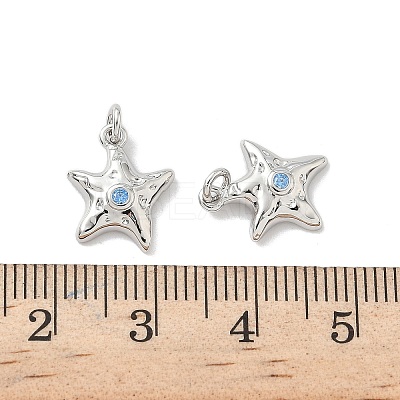 Brass Pave Cubic Zirconia Pendants KK-P325-32P-1