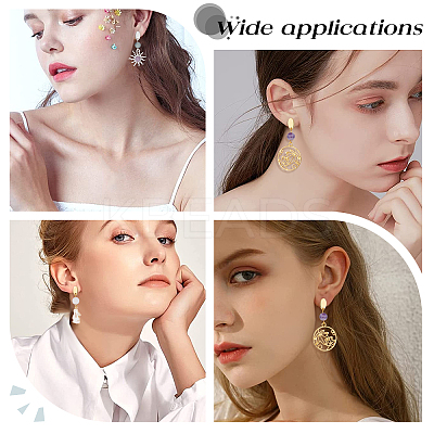 60Pcs 6 Style 201 Stainless Steel Stud Earring Findings EJEW-BBC0001-03-1