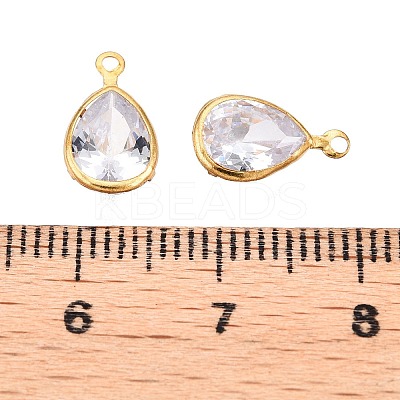 Cubic Zirconia Charms GLAA-T023-10G-1
