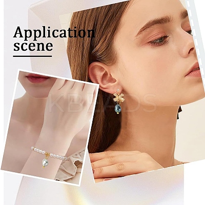 10Pcs Natural Cultured Freshwater Pearl Rice Charms PALLOY-YW00075-1