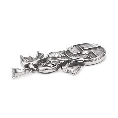 304 Stainless Steel Big Pendants STAS-G303-08AS-1