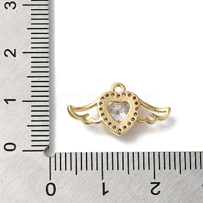 Brass Micro Pave Cubic Zirconia Pendants KK-B079-10G-1