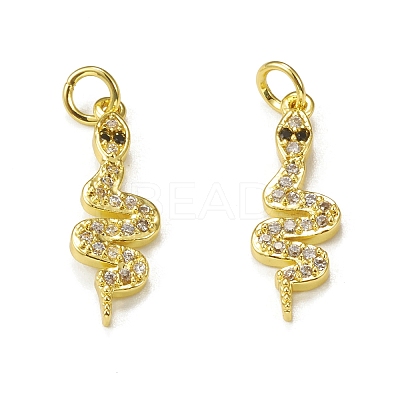 Brass Micro Pave Cubic Zirconia Pendants KK-E068-VB312-1