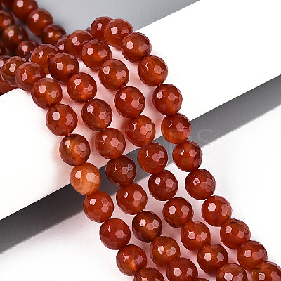 Natural Carnelian(Dyed & Heated) Beads Strands G-T139-93-1