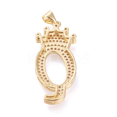 Brass Micro Pave Cubic Zirconia Pendants KK-R138-002Q-1