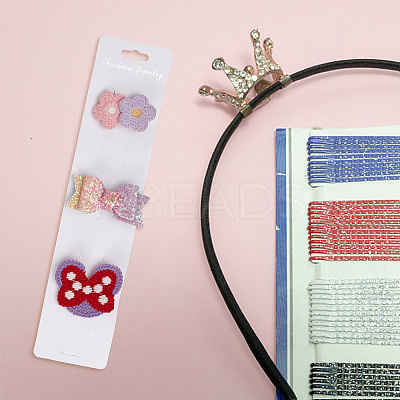 Paper Hair Clip Display Cards CDIS-WH0020-13-1