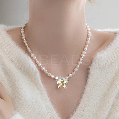 16Pcs 4 Style Bowknot Brass Micro Pave Clear Cubic Zirconia Charms DIY-DR0001-28-1